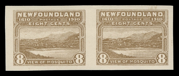 THE AFAB COLLECTION - NEWFOUNDLAND 1897-1947 ISSUES  87-97,The complete set of ten plate proof pairs (proofs in issued colour; 12c does not exist), each in issued colour on thick gummed wove paper, full original gum lightly hinged (the 3c, 10c & 15c NH). A gorgeous set with rich colours and strong impressions, VF-XF