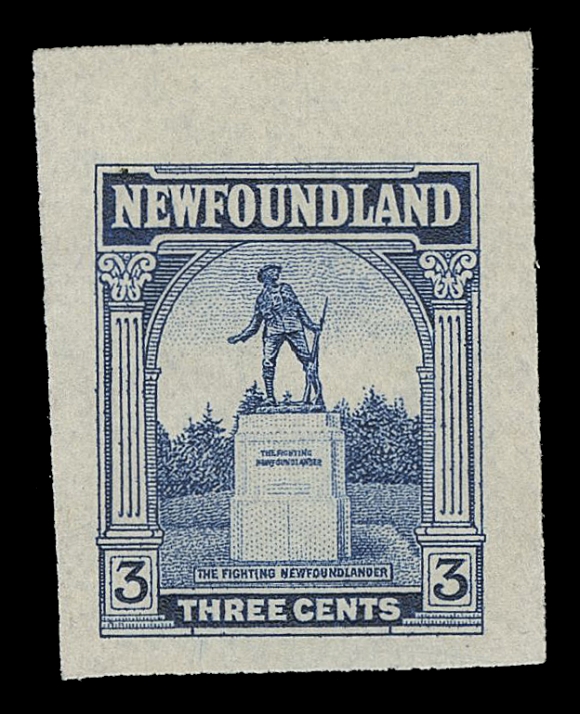 THE AFAB COLLECTION - NEWFOUNDLAND 1897-1947 ISSUES  133,A superb lot of eight different Engraved Trial Colour Small Die Proofs in dark blue, dark green, carmine, orange brown, brown, red, violet and blue, on white wove paper with horizontal or vertical mesh. An attractive and rarely encountered group, VF