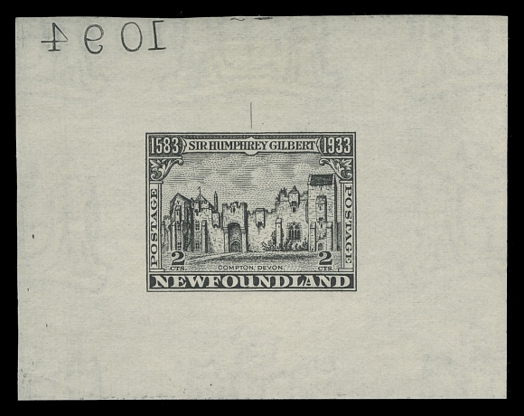 THE AFAB COLLECTION - NEWFOUNDLAND 1897-1947 ISSUES 212-225,An exceptional, complete set of fourteen Trial Colour Die Proofs, all printed in black on white wove watermarked paper; the final die with guideline on one side, partial to full reverse die numbers in top left or right corner. A choice set of coloured die proofs, very seldom offered complete, VF-XF