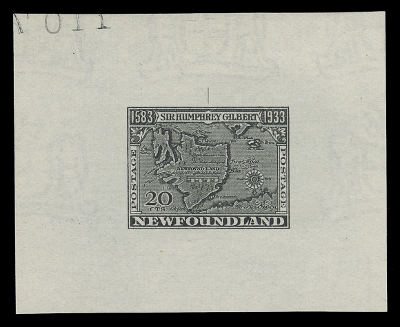 THE AFAB COLLECTION - NEWFOUNDLAND 1897-1947 ISSUES 212-225,An exceptional, complete set of fourteen Trial Colour Die Proofs, all printed in black on white wove watermarked paper; the final die with guideline on one side, partial to full reverse die numbers in top left or right corner. A choice set of coloured die proofs, very seldom offered complete, VF-XF