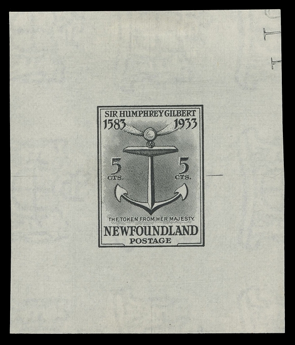 THE AFAB COLLECTION - NEWFOUNDLAND 1897-1947 ISSUES  212-225,An exceptional, complete set of fourteen Trial Colour Die Proofs, all printed in black on white wove watermarked paper; the final die with guideline on one side, partial to full reverse die numbers in top left or right corner. A choice set of coloured die proofs, very seldom offered complete, VF-XF