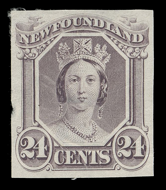 THE AFAB COLLECTION - NEWFOUNDLAND DECIMAL ISSUES 31,A highly unusual engraved proof in rose lilac on india paper, minor thinning. In our opinion, this is a die proof as plate proofs are unknown in this colour. Unlisted in Minuse & Pratt handbook or Glen Lundeen website; very distinctive and not in one of the colours of "Goodall" die proofs. A great item for an advanced collection, VF