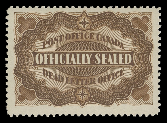THE AFAB COLLECTION - CANADA  OX1,An impressive, post office fresh mint example of this notoriously difficult stamp, nicely centered with deep rich colour, full pristine original gum, NEVER HINGED. One of the hardest Canadian stamps to find in such premium quality, VF NH; 2022 Greene Foundation cert.