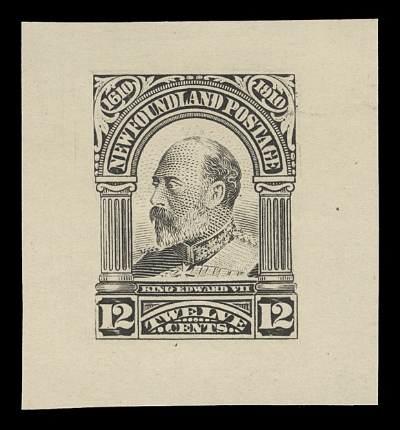 THE AFAB COLLECTION - NEWFOUNDLAND 1897-1947 ISSUES 98-103,An exceptional set of six Engraved Die Proofs, engraved, printed in black on thick white wove paper, each proof with deep, sharp impression on bright white paper. A very rare and superb showpiece set, XF