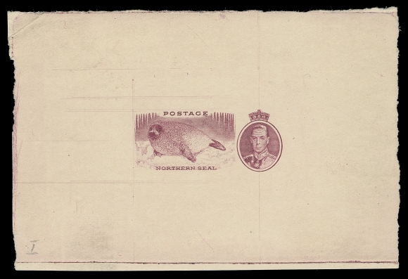 THE AFAB COLLECTION - NEWFOUNDLAND 1897-1947 ISSUES  239,Progressive Large Die Proof of vignette and King
