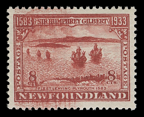 THE AFAB COLLECTION - NEWFOUNDLAND 1897-1947 ISSUES  218a,A beautifully centered, fresh mint single, unusually well centered, characteristic natural printing ink smears, VF NH