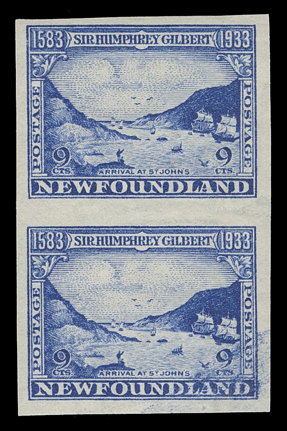 THE AFAB COLLECTION - NEWFOUNDLAND 1897-1947 ISSUES  219b,A fresh mint imperforate pair with full original gum, VF NH, seldom encountered as such.