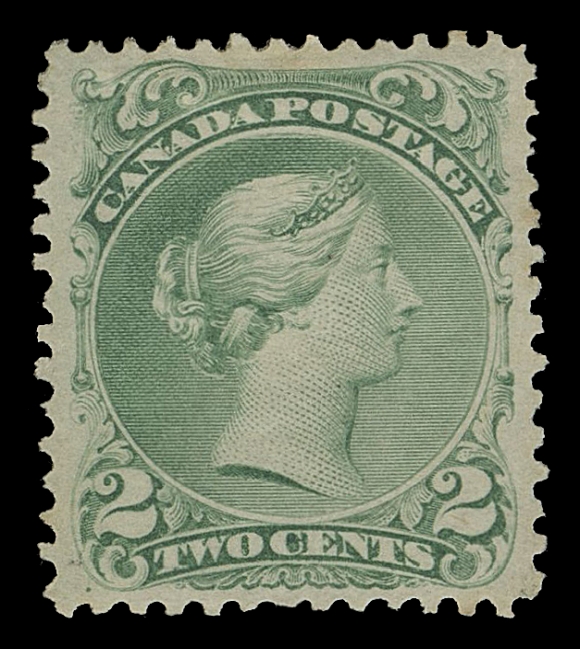 THE AFAB COLLECTION - CANADA  24i,An attractive mint single of this distinctive scarcer shade, very well centered with wide margins. A very nice example of this challenging late printing, VF OG; 2022 Greene Foundation cert.