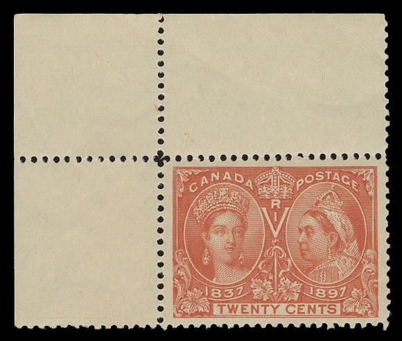 THE AFAB COLLECTION - CANADA  59,A precisely centered mint example, a sought-after corner margin position, with lovely deep colour and large margins, negligible corner gum bend. An impressive stamp, VF+ NH; 2022 Greene Foundation cert.