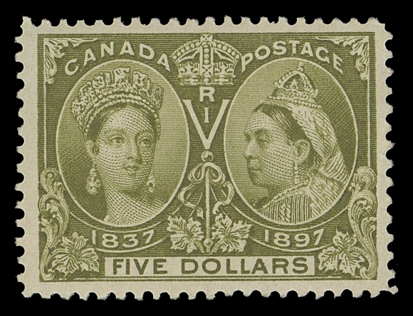 THE AFAB COLLECTION - CANADA  65,A post office fresh mint single of this sought-after high value, rich colour on fresh paper, nicely centered, small faint trace of fingerprint on gum, full original gum, VF NH; clear 2022 Greene Foundation cert.