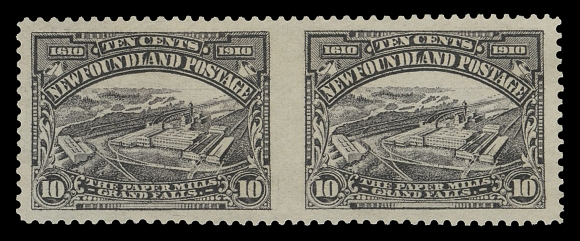 THE AFAB COLLECTION - NEWFOUNDLAND 1897-1947 ISSUES  99b, 100b, 101b, 103b,A remarkable lot of four different horizontal pairs imperforate vertically between, ungummed as issued. Rarely seen, VF; 2022 Greene Foundation cert. for eight centProvenance: The Ameer of Bahawalpur, Part 2, SG Auctions, February 1969; Lots 240, 243, 244, 246                    Sir Gawaine Baillie, Sale VII - British North America, Sotheby