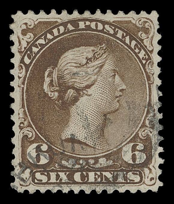 THE AFAB COLLECTION - CANADA  21-30,A selected set of ten used singles, hand-picked for better centering, overall freshness and superior condition; the 1c brown red and 6c brown are on Bothwell paper, the ½c shows the "spur" in scroll left of H plate variety, VF (Unitrade 21-30; cat. $1,780)