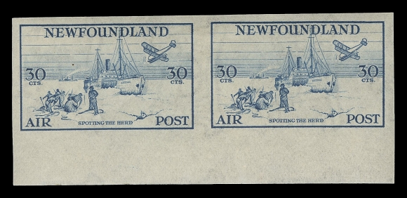 THE AFAB COLLECTION - NEWFOUNDLAND 1897-1947 ISSUES  C13a-C17a,A lovely set of five mint imperforate pairs, all in horizontal format and with sheet margin on one side, post office fresh colours, large margins and full original gum; a seldom seen set in especially nice condition, XF H