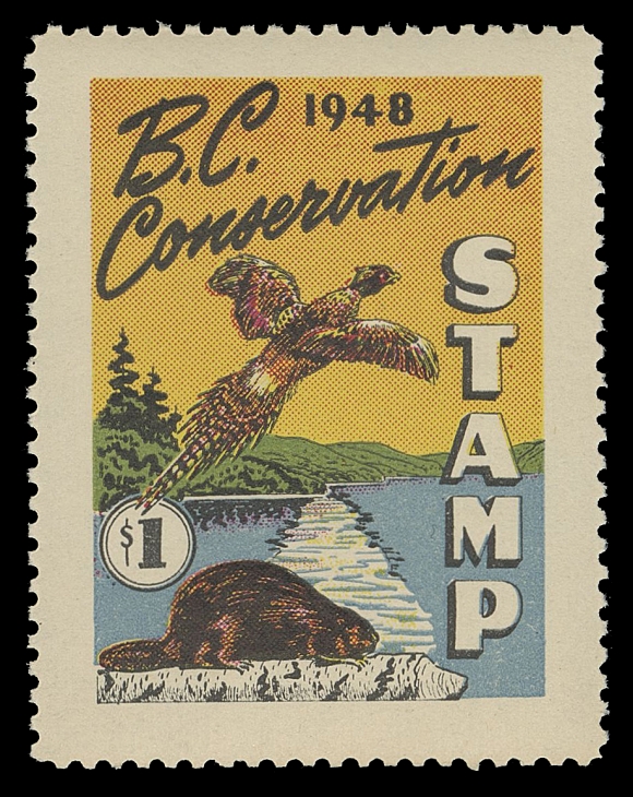 THE AFAB COLLECTION - CANADA  Wildlife Conservation BCD3,A choice mint example with fresh colours, VF NH