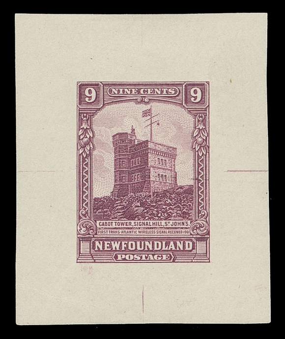 THE AFAB COLLECTION - NEWFOUNDLAND 1897-1947 ISSUES  152,Trial Colour Die Proof in dark lilac on white wove unwatermarked paper 36 x 44mm; engraver