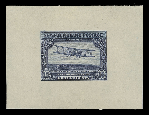 THE AFAB COLLECTION - NEWFOUNDLAND 1897-1947 ISSUES  156,De La Rue die proof in dark blue, issued colour, on white wove unwatermarked paper 53 x 40mm; a beautiful and choice example, XF