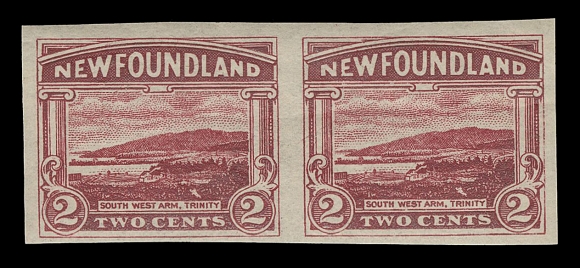 THE AFAB COLLECTION - NEWFOUNDLAND 1897-1947 ISSUES  131b/142a,Set of eleven imperforate pairs in horizontal format (ex 1c vertical), only lacking the 3c, full margined with deep colours, 1c and 2c NH, others ungummed as issued. A choice set, VF-XF 