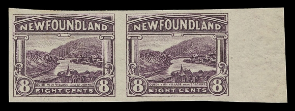 THE AFAB COLLECTION - NEWFOUNDLAND 1897-1947 ISSUES  131b/142a,Set of eleven imperforate pairs in horizontal format (ex 1c vertical), only lacking the 3c, full margined with deep colours, 1c and 2c NH, others ungummed as issued. A choice set, VF-XF 