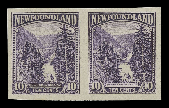 THE AFAB COLLECTION - NEWFOUNDLAND 1897-1947 ISSUES  131b/142a,Set of eleven imperforate pairs in horizontal format (ex 1c vertical), only lacking the 3c, full margined with deep colours, 1c and 2c NH, others ungummed as issued. A choice set, VF-XF 