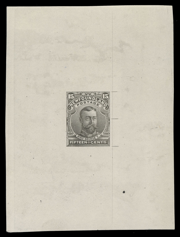 THE AFAB COLLECTION - NEWFOUNDLAND 1897-1947 ISSUES 87-97,An exceptional full set of ENGRAVED LARGE DIE PROOFS printed on thick wove paper, five denominations with additional engraver
