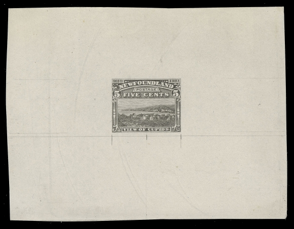 THE AFAB COLLECTION - NEWFOUNDLAND 1897-1947 ISSUES 87-97,An exceptional full set of ENGRAVED LARGE DIE PROOFS printed on thick wove paper, five denominations with additional engraver