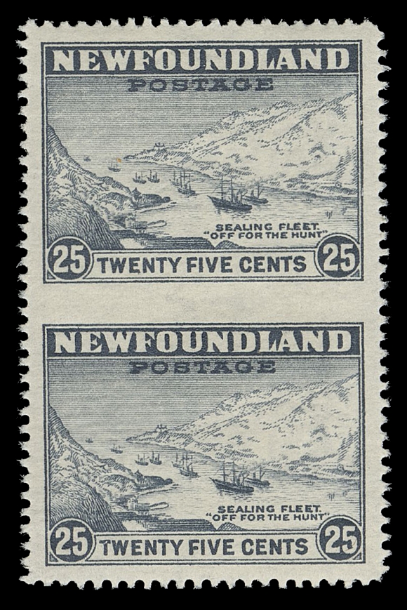 THE AFAB COLLECTION - NEWFOUNDLAND 1897-1947 ISSUES  197c,A brilliant fresh, well centered mint vertical pair imperforate between, scarce this nice, VF+ NH
