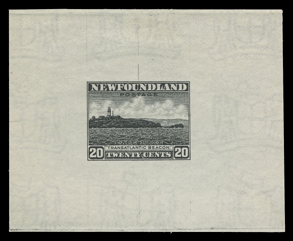 THE AFAB COLLECTION - NEWFOUNDLAND 1897-1947 ISSUES  196,Large Die Proofs printed in black and in green measuring 72 x 58mm and 78 x 57mm respectively, both on white wove watermarked paper and from the approved die with guideline at top, no die number. A very scarce duo, VF