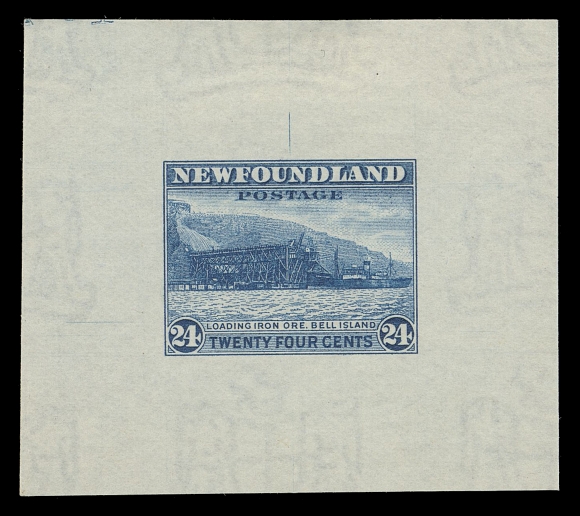 THE AFAB COLLECTION - NEWFOUNDLAND 1897-1947 ISSUES  210,Die Proofs in black and in light blue, colour of issue on white wove watermarked paper measuring 57 x 49mm and 57 x 50mm respectively, both with guideline at top, both selected, fresh and VF