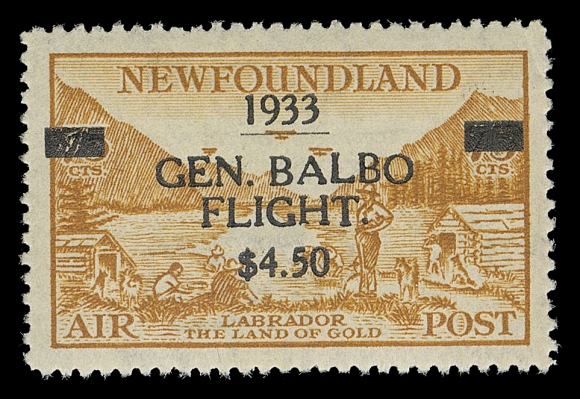 THE AFAB COLLECTION - NEWFOUNDLAND 1897-1947 ISSUES  C18,A choice, well centered mint single, Position 1 in the setting, VF NH