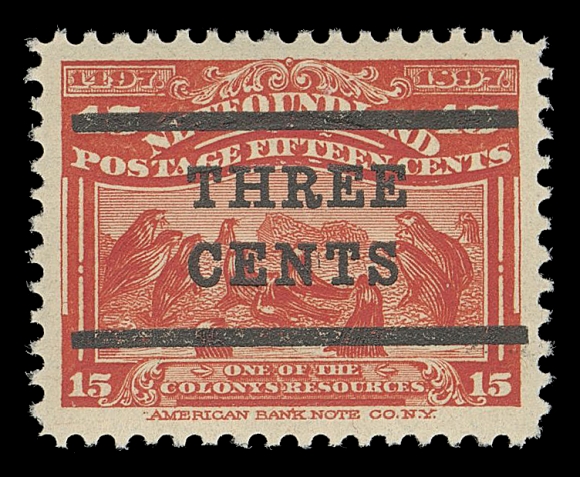 THE AFAB COLLECTION - NEWFOUNDLAND 1897-1947 ISSUES  128,Extremely well centered mint example with large margins, deep rich colour and full pristine original gum, hard to find in such top-quality, XF NH