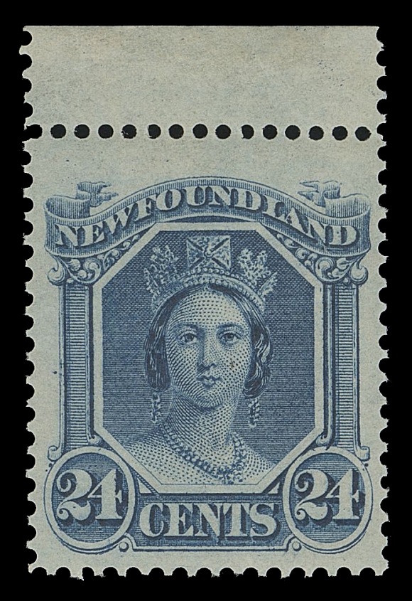THE AFAB COLLECTION - NEWFOUNDLAND DECIMAL ISSUES  31i,An impressive mint example, unusually well centered for the issue, radiant colour and showing the elusive MAJOR RE-ENTRY (Pos. 9), light natural bend, full original gum. We doubt another example of this variety exists in such superior quality, VF+ NH JUMBO