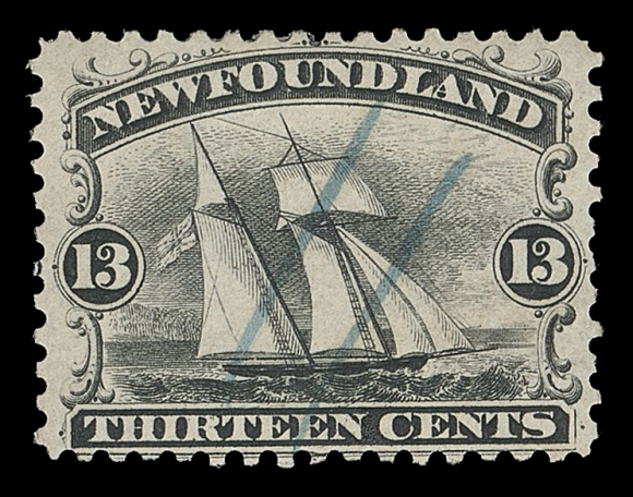 THE AFAB COLLECTION - NEWFOUNDLAND DECIMAL ISSUES  30,A selection of ten different proofs, includes plate proofs in orange (2; one with SPECIMEN overprint), yellow orange, violet, an ABNC trade sample proof in bright green and five different coloured, perforated proofs, three of which are gummed and two ink cancelled by ABNC. An appealing and scarce grouping.