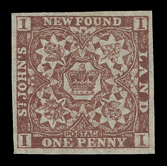 THE AFAB COLLECTION - NEWFOUNDLAND PENCE ISSUES  16,A remarkable unused example displaying the unmistakable colour of this very elusive printing, displaying deep colour and strong impression, balanced margins all around. A rare stamp on virtually on everyone