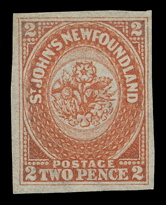THE AFAB COLLECTION - NEWFOUNDLAND PENCE ISSUES 11i,A nice unused single with excellent colour, large margined and showing part papermaker