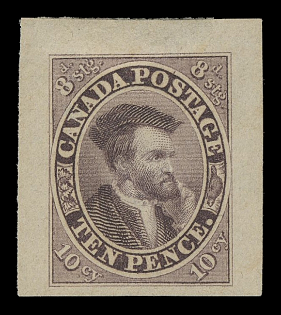 CANADA -  2 PENCE  7P,American Bank Note Company Trade Sample Proofs - an extraordinary display of twenty-two different colours ranging from bright yellow to black, on several different paper types; more than half are completely sound, others with usual small thin but superb appearance. Emphasis is on the more desirable darker shades, making this assembly impressive indeed. An excellent opportunity to acquire the largest collection of these beautiful trade sample proofs we have had the pleasure to offer, VF-XF