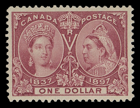 CANADA -  6 1897-1902 VICTORIAN ISSUES  61,A very well centered mint example with bright fresh colour, VF LH; 2020 Greene Foundation cert. and 2021 PF cert. Graded XF 90