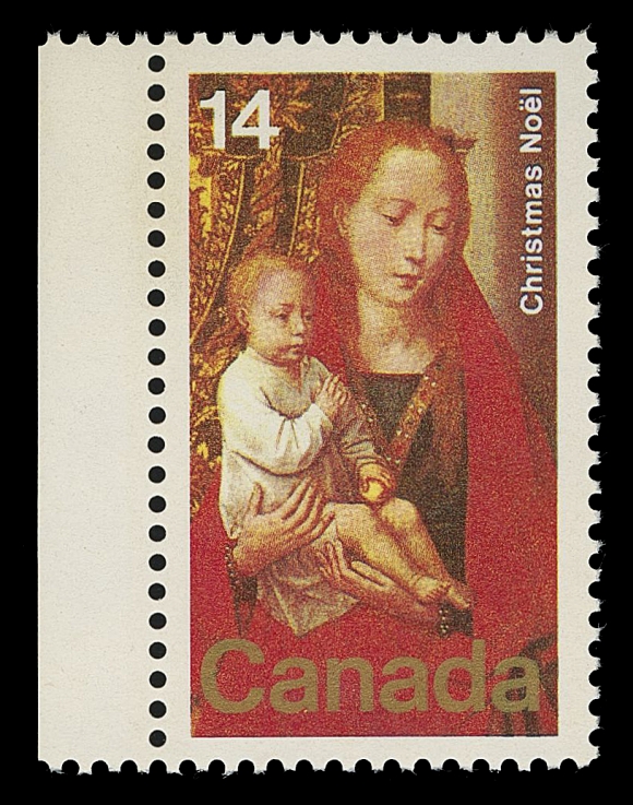 CANADA - 10 QUEEN ELIZABETH II  774a,A scarce mint single with the black colour completely omitted in error; K. Bileski notes enclosed, stating that only one pane of 50 was ever found, VF NH; 2022 Greene Foundation cert.