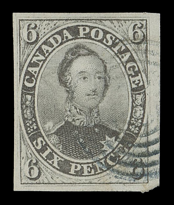 CANADA -  2 PENCE  5,A superb used example with large margins, fabulous rich colour and sharp impression on bright fresh paper, neat concentric rings cancellation. A remarkable stamp in all respects, XF