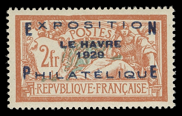 FRANCE  246,A superior mint example with precise centering, bright fresh colours and full pristine original gum, seldom encountered this nice, XF NH; 2002 Roger Calves and Samuel Gautre certificates (Yvert 257A € 1,600 +  60% premium for well centered)