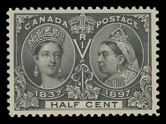 CANADA -  6 1897-1902 VICTORIAN ISSUES  50,A premium mint example with superb centering, fresh colour and full immaculate original gum, XF NH
