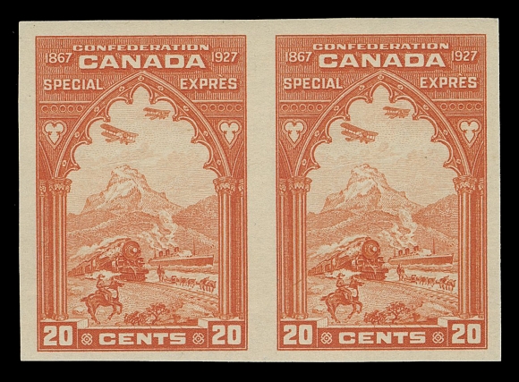 CANADA - 14 SPECIAL DELIVERY  E3a,A fresh mint imperforate pair, VF NH