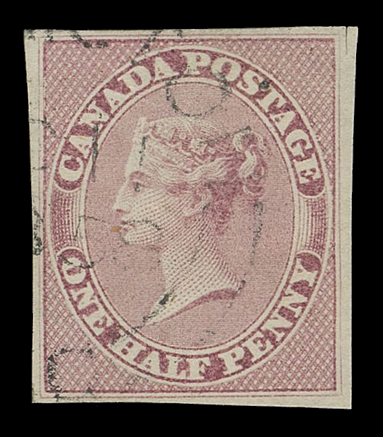 CANADA -  2 PENCE  8,An appealing used single with large portion of October 1858 double arc datestamp, ample to large margins, F-VF