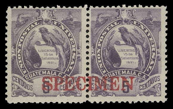 WORLDWIDE  Guatemala,54 stamps, plus fiscals such as Consular Fees, Tobacco stamps, etc. with about 130, duplication noted (in pairs), with notes.