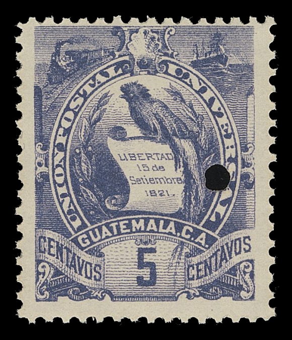 WORLDWIDE  Guatemala,54 stamps, plus fiscals such as Consular Fees, Tobacco stamps, etc. with about 130, duplication noted (in pairs), with notes.