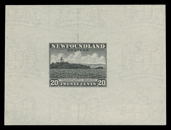 NEWFOUNDLAND -  5 1932-1938 RESOURCES  196,Trial Colour Die Proof printed in black on white wove watermarked paper 75 x 56mm; with engraver