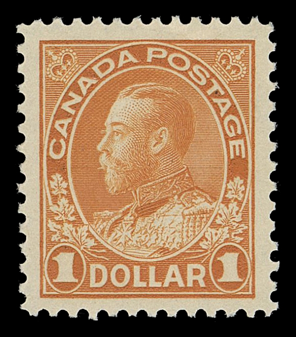 CANADA -  8 KING GEORGE V  122,A selected mint single with bright colour, very well centered, VF+ NH