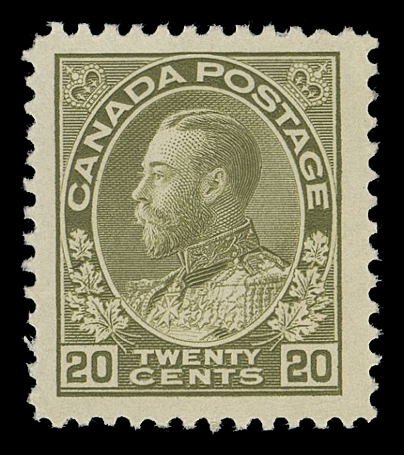 CANADA -  8 KING GEORGE V  119,A fabulous mint single, well centered within amazingly large margins; a visually striking stamp that will stand out in anyone