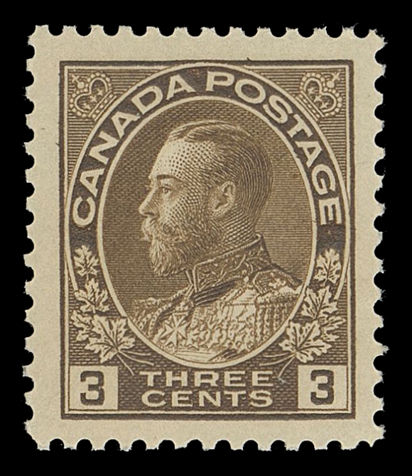 CANADA -  8 KING GEORGE V  108,An impressive mint example, very well centered with uncharacteristically large margins for a wet printing, gorgeous colour; a beautiful stamp that really stands out, VF+ NH JUMBO