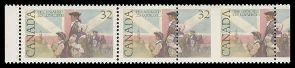 CANADA - 10 QUEEN ELIZABETH II  1028 variety,A striking misperforation variety caused by a major pre-perforation paper fold, VF NH