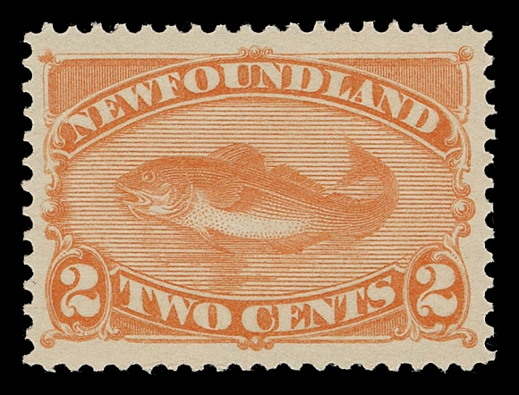 NEWFOUNDLAND -  2 CENTS  48b,A precisely centered mint example with exceptionally fresh colour, XF NH